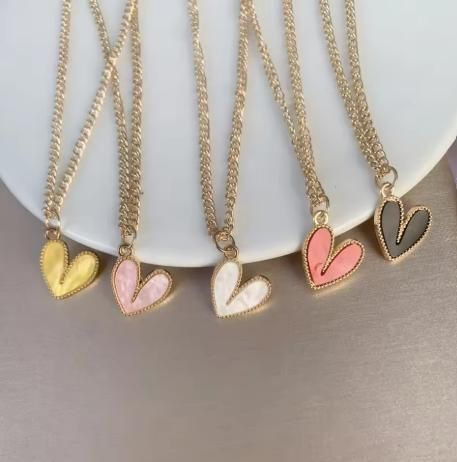 Different pendant Brass chain necklace for women and girls