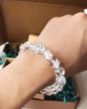 Majestic Crystals Clear Quartz Beaded Bracelet (Pack of 2)